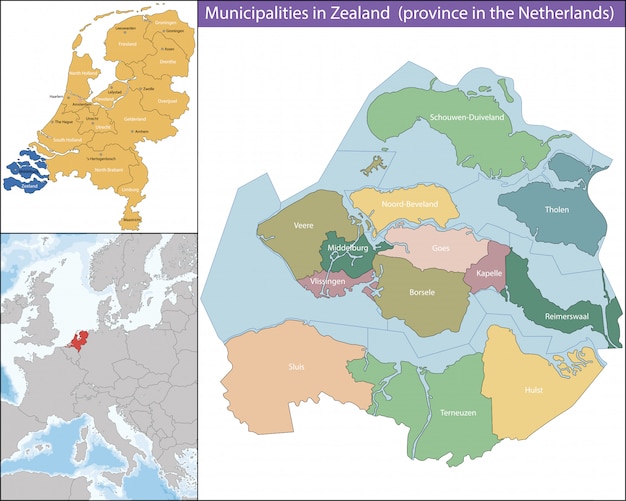 Vector zeeland is a province of the netherlands