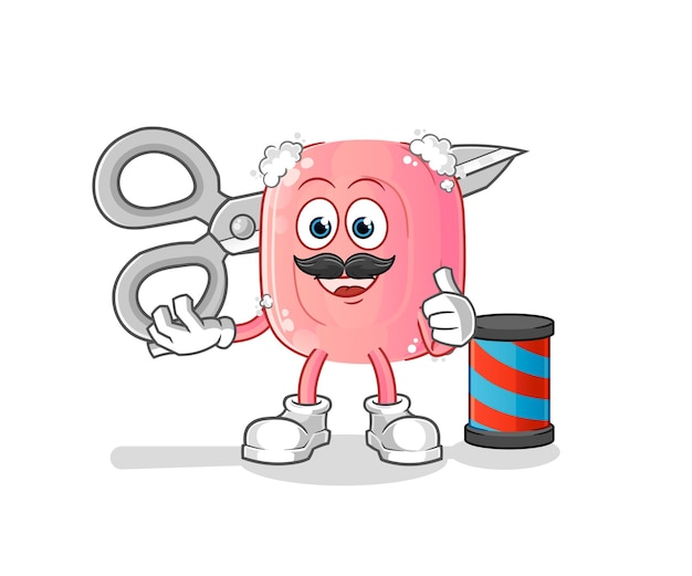 Zeep kapper cartoon. cartoon mascotte vector