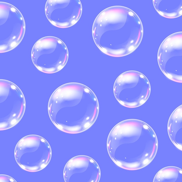 Zeepbellen achtergrond vectorillustratie