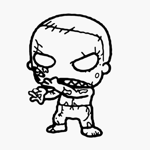 Zeer fijne tekeningen Chibi Zombies