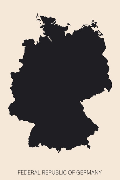 Zeer gedetailleerde kaart van Duitsland met randen geïsoleerd op de achtergrond Eenvoudige platte pictogramillustratie voor web
