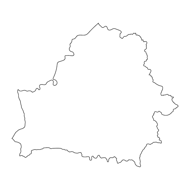 Zeer gedetailleerde kaart van Wit-Rusland met randen geïsoleerd op de achtergrond