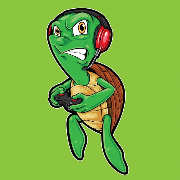 Zeeschildpad gaming mascotte