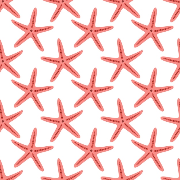 Vector zeester naadloos patroon trendy patroon van zeester voor het inpakken van papier behang stickers