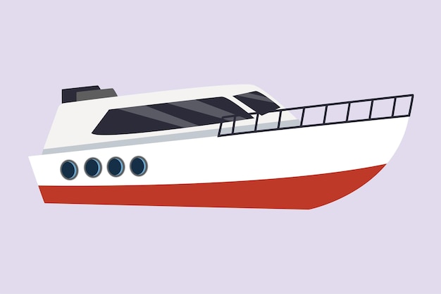 Zeevervoer concept Gekleurde platte vectorillustratie geïsoleerd