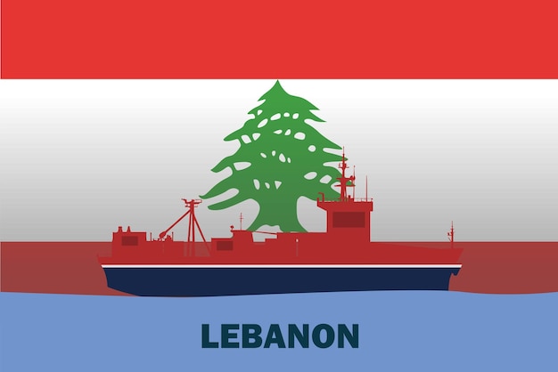 Zeevervoer met Libanese vlag bulkcarrier of groot schip op zeevracht en logistiek