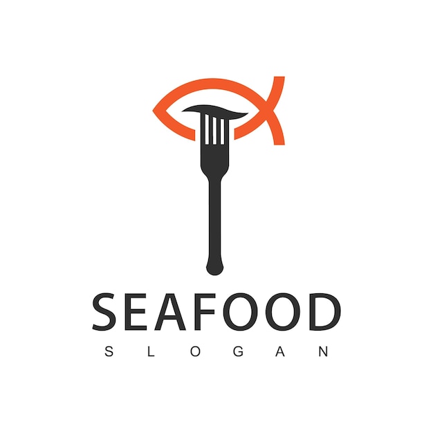 Zeevruchten restaurant logo ontwerpsjabloon