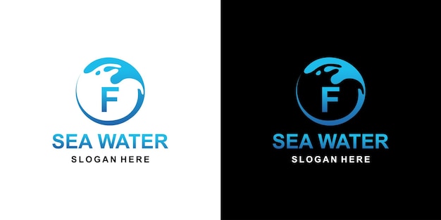 Zeewater logo letter f