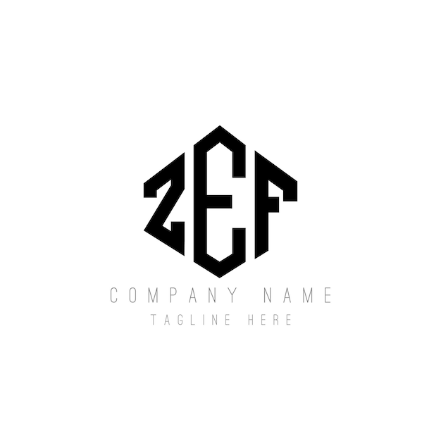 Zef letter logo design with polygon shape zef polygon and cube shape logo design zef hexagon vector logo template white and black colors zef monogram business and real estate logo