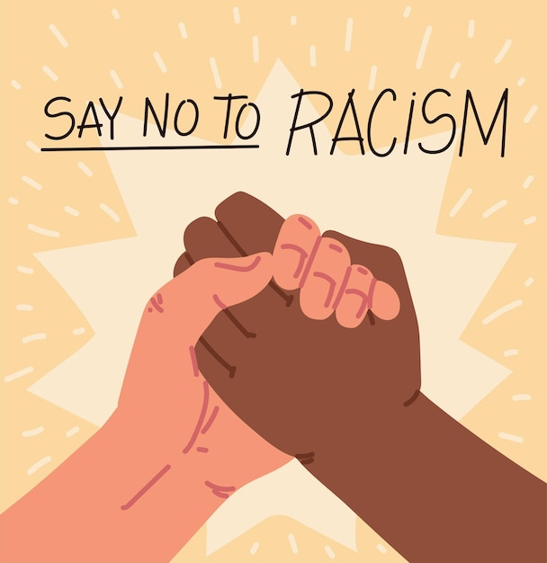 Zeg nee tegen racisme poster