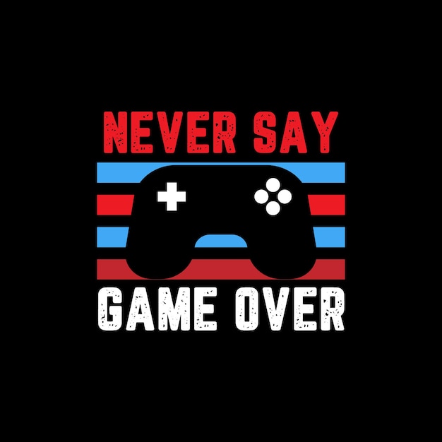 Vector zeg nooit game over design