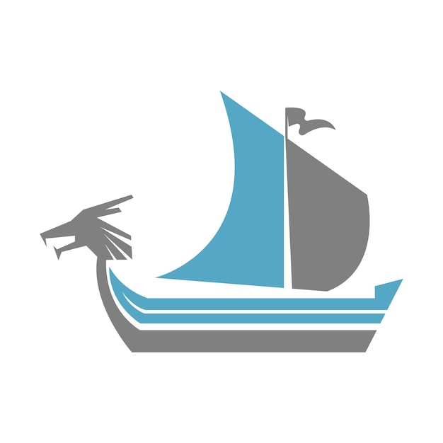 Zeilboot logo pictogram ontwerp vectorillustratie