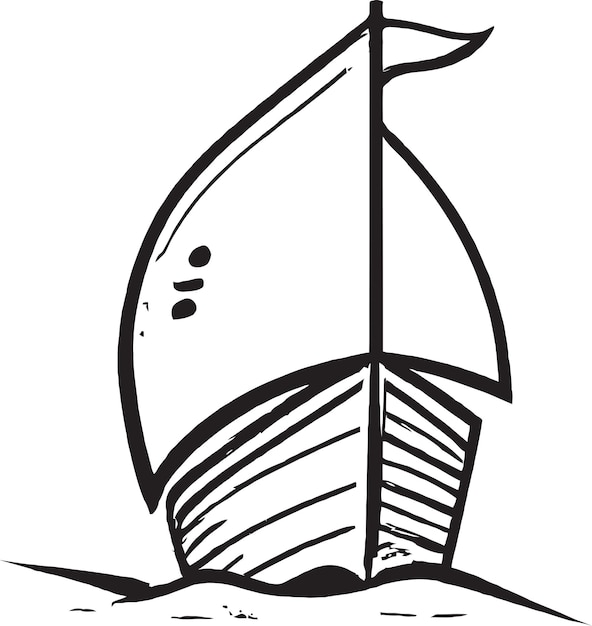 Zeilen met onze boot vector logo design icon graphic