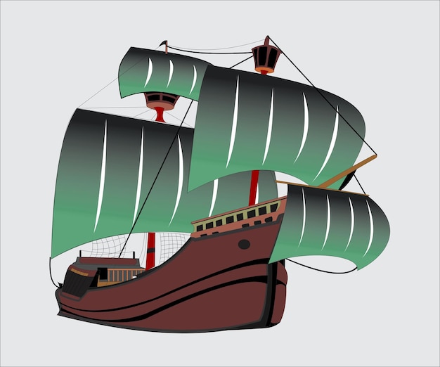 zeilschip illustratie vector