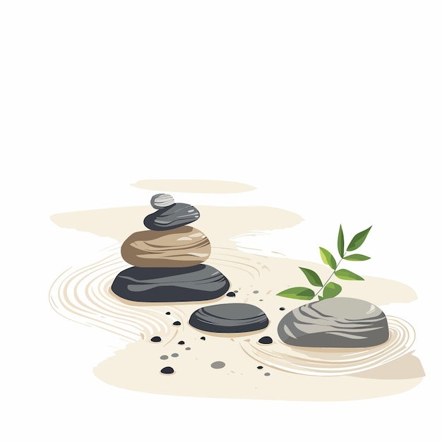 Vector zen garden arrangement 2