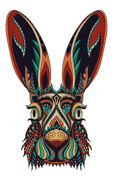 Zentangle bunny vector illustration