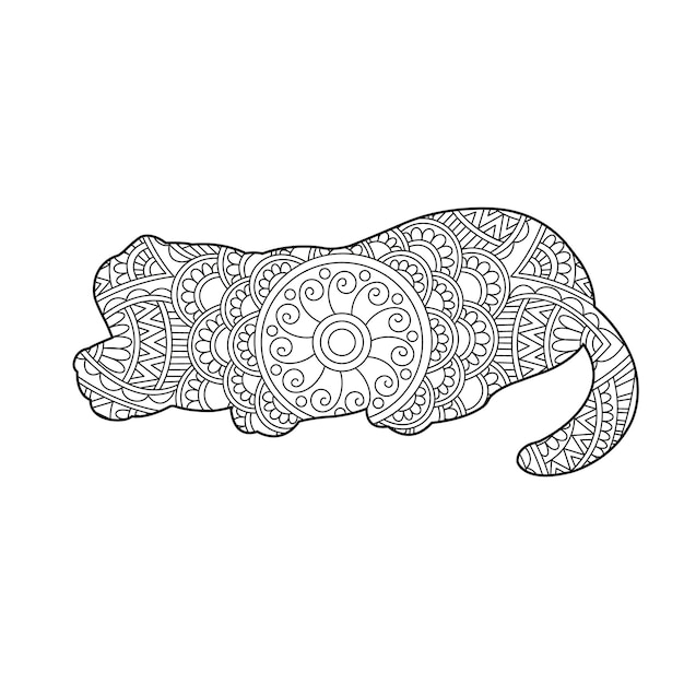 大人のための Zentangle 犬マンダラ塗り絵 クリスマス犬と花の動物の塗り絵 antistr