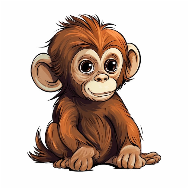 Зентагл стилизованная обезьяна зэнтагл животное векторная иллюстрация