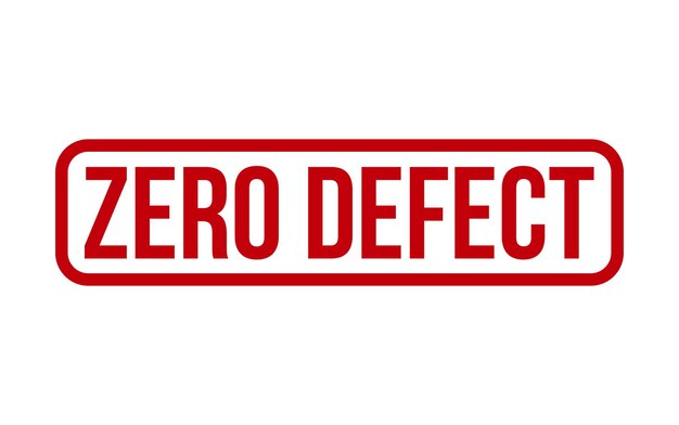 Vector zero defect rubber stamp seal vector