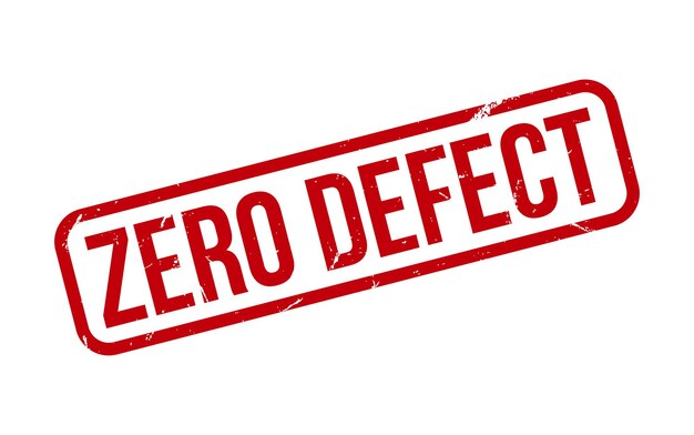 Vector zero defect rubber stamp seal vector