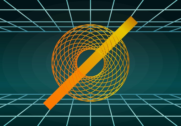 Vector zero digital dimension background