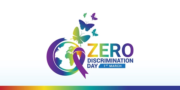 제로 차별의 날 (Zero Discrimination Day) - 3월 1일 제로차별의 터 (Vector of Zero Discrimination)