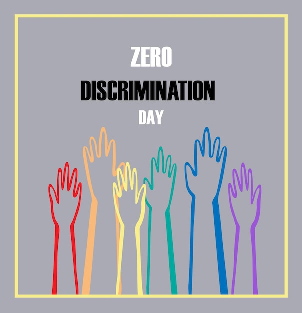 Zero Discrimination Day March 1 Poster logo template design