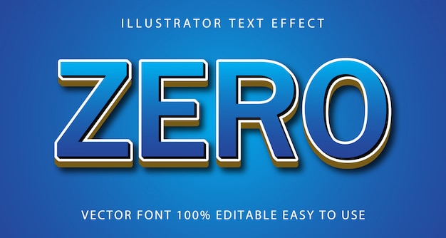 Zero   Editable Text Effect