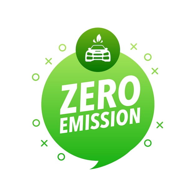 Zero emission sign Clean energy CO2 neutral power Environmental responsibility