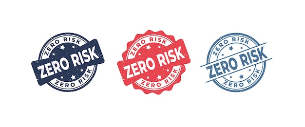 Zero risk sign or stamp grunge rubber on white background