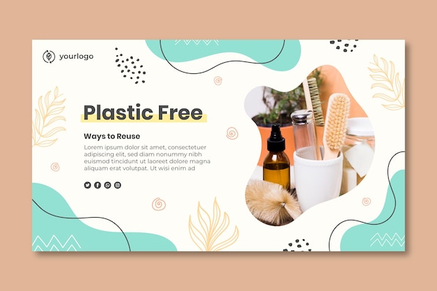 Vector zero waste banner template