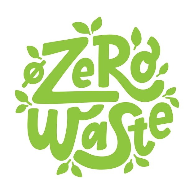 Zero waste. belettering