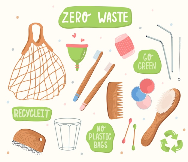 Vector zero waste collection