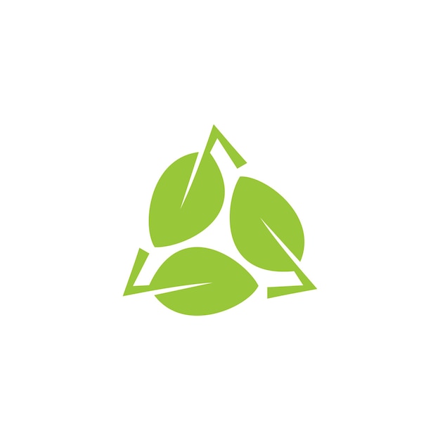 Zero waste, leaf recycle. vector icon template