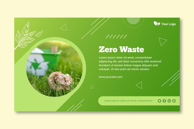 Zero waste template banner