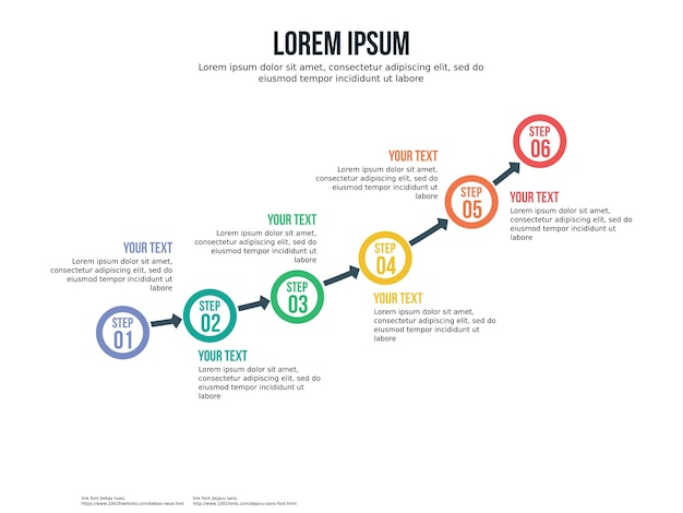 Zes punts winst infographic element en presentatiesjabloon