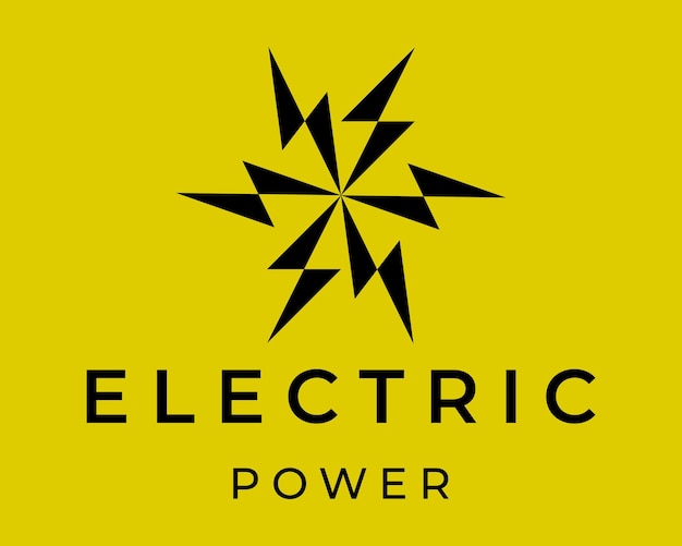 Zeshoek elektrisch, vermogen, energiebedrijf logo ontwerp.