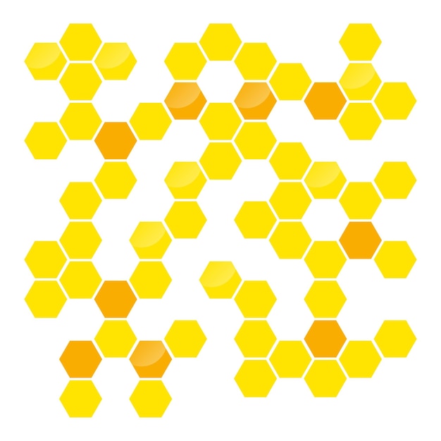 Zeshoekig patroon met het Honey Bee Comb Vector Design