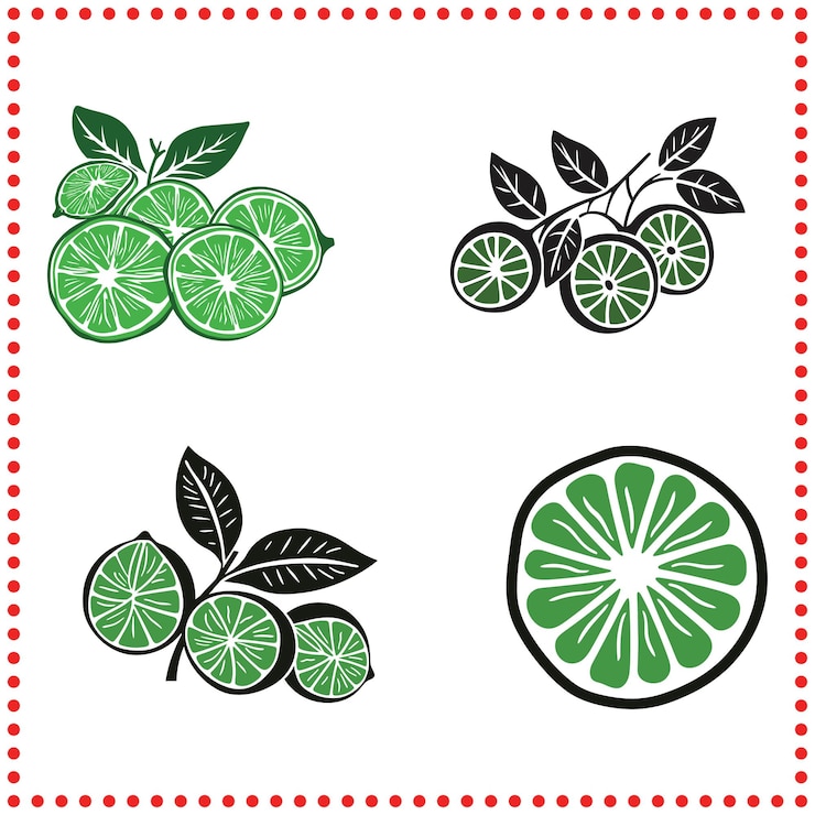 Vector zesty delight the freshness of limes