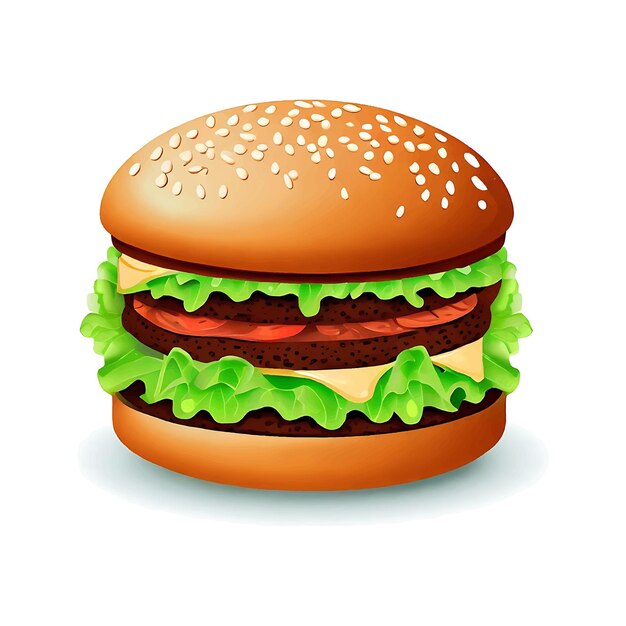 Vector zet je eetlust op gang met deze heerlijke hamburgervectorillustratie perfect voor het menu van foodblogs