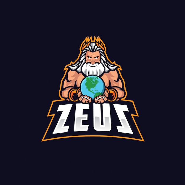 Zeus e sport logo vector