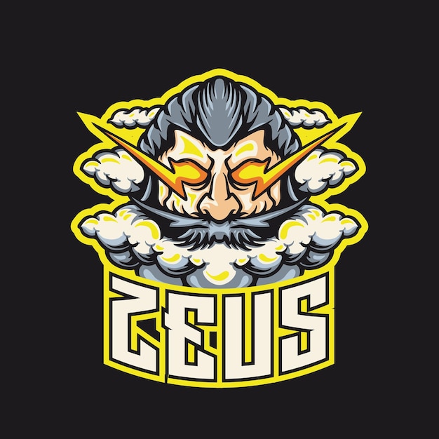 Zeus e sports logo vector illustration