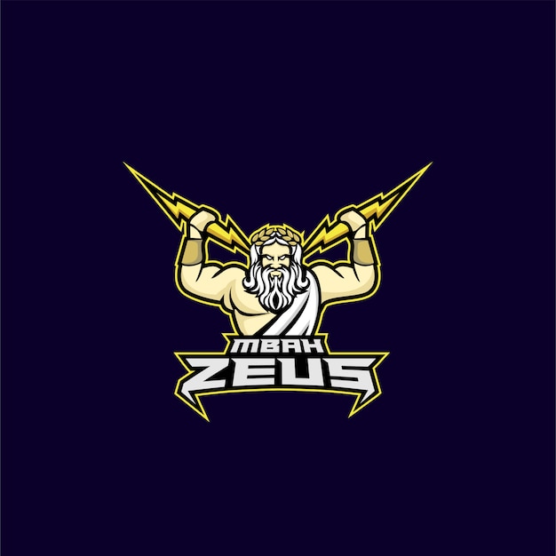 Vettore zeus god logo sportivo