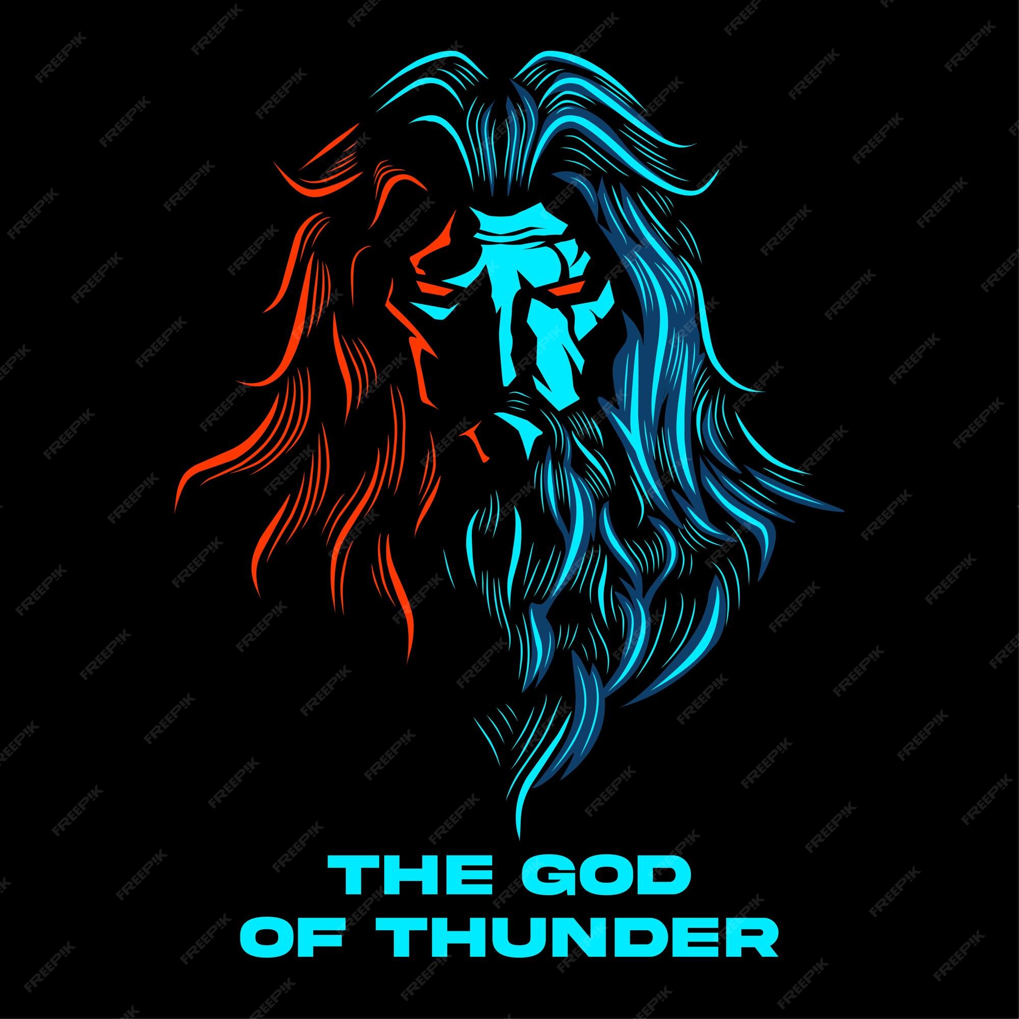 Premium Vector | Zeus the god of thunder
