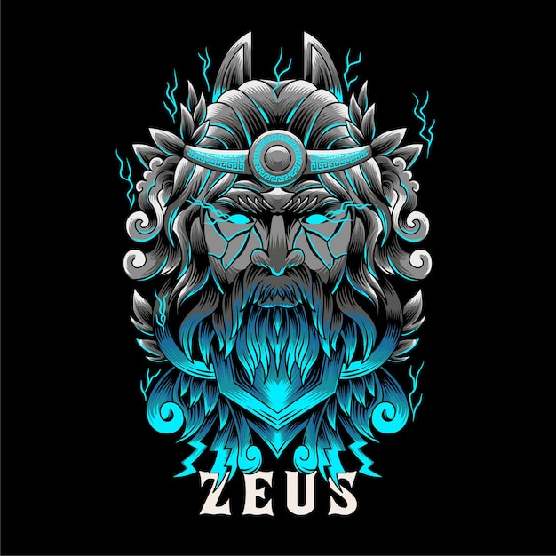 Zeus griekse godin kunstwerk illustratie