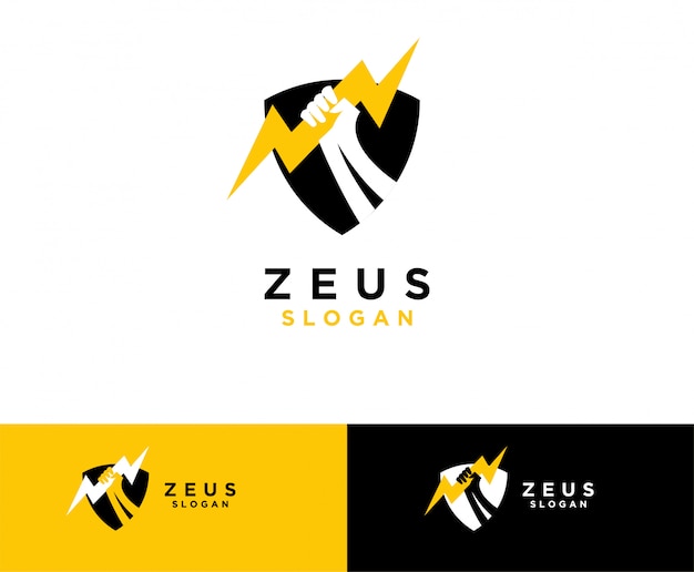 Zeus hand symbol logo design