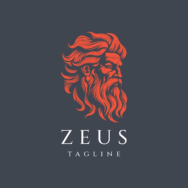 Illustrazione vettoriale del disegno del logo zeus