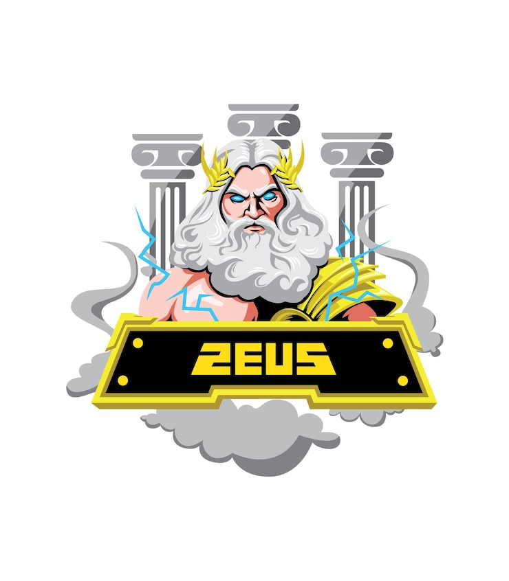 Vector zeus mascot illustration vector design