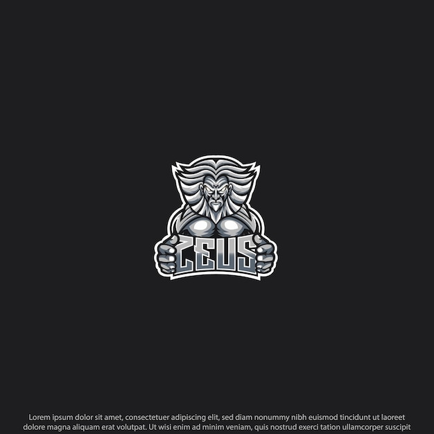 zeus mascot logo design good use for symbol identyti emblem brand club team gaming esport and more