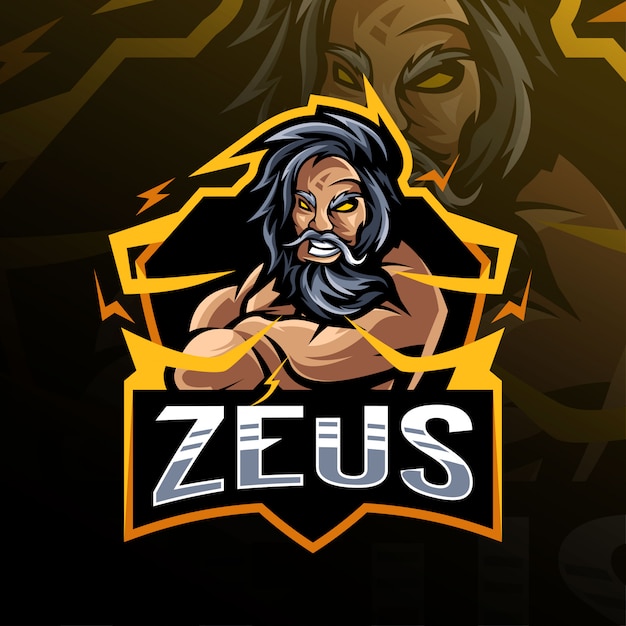 Zeus mascot logo esport design